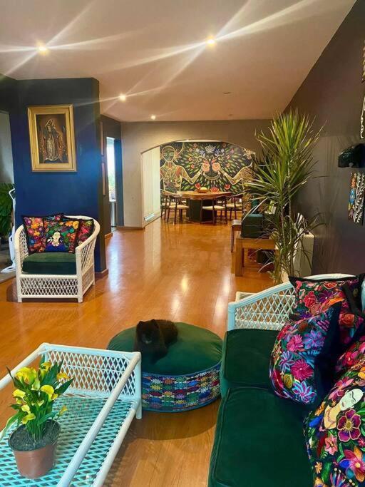 Luxurious Mid Century Modern Folk Art Home Mexico City Eksteriør billede